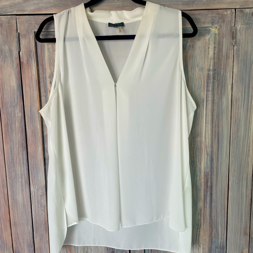 Vince Camuto high low sleeveless blouse
